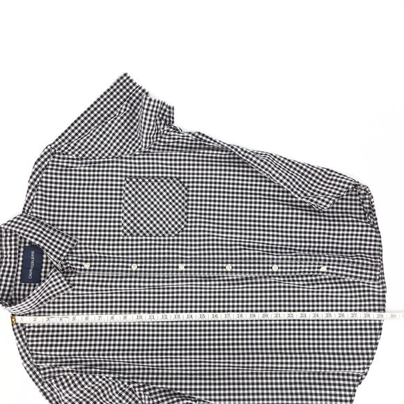 Calvin Klein Jeans Mens Black &White Checkered Button Down Short Sleeve XL Shirt - Picture 10 of 11